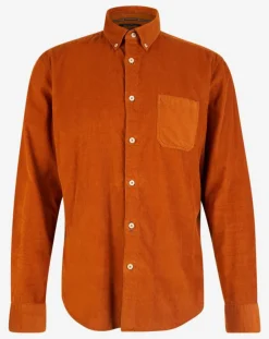 Homme Marc O'Polo Chemises^Chemise regular en Velours milleraies orange