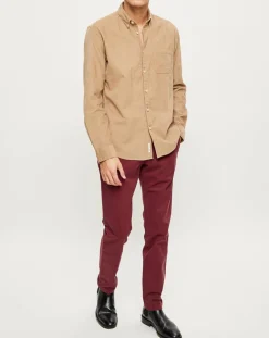 Homme Marc O'Polo Chemises^Chemise regular en Velours milleraies beige