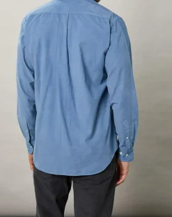 Homme Hartford Chemises^Chemise regular en Velours Milleraies Pitt Pat bleu nautique