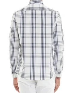 Chemise Regular Fit à carreaux bleu/blanc-Arrow Outlet