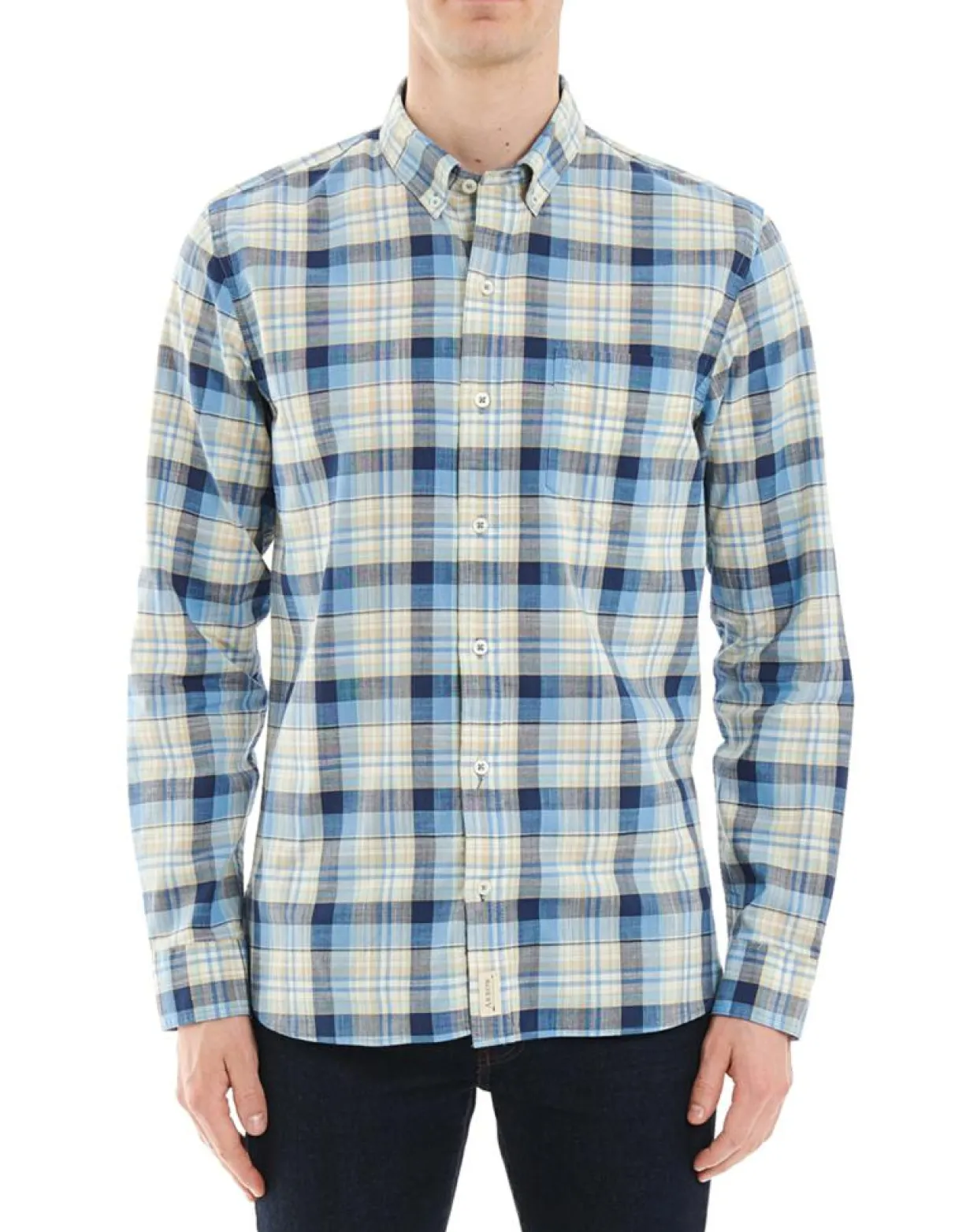 Homme Arrow Chemises^Chemise Regular Fit à carreaux beige/bleu