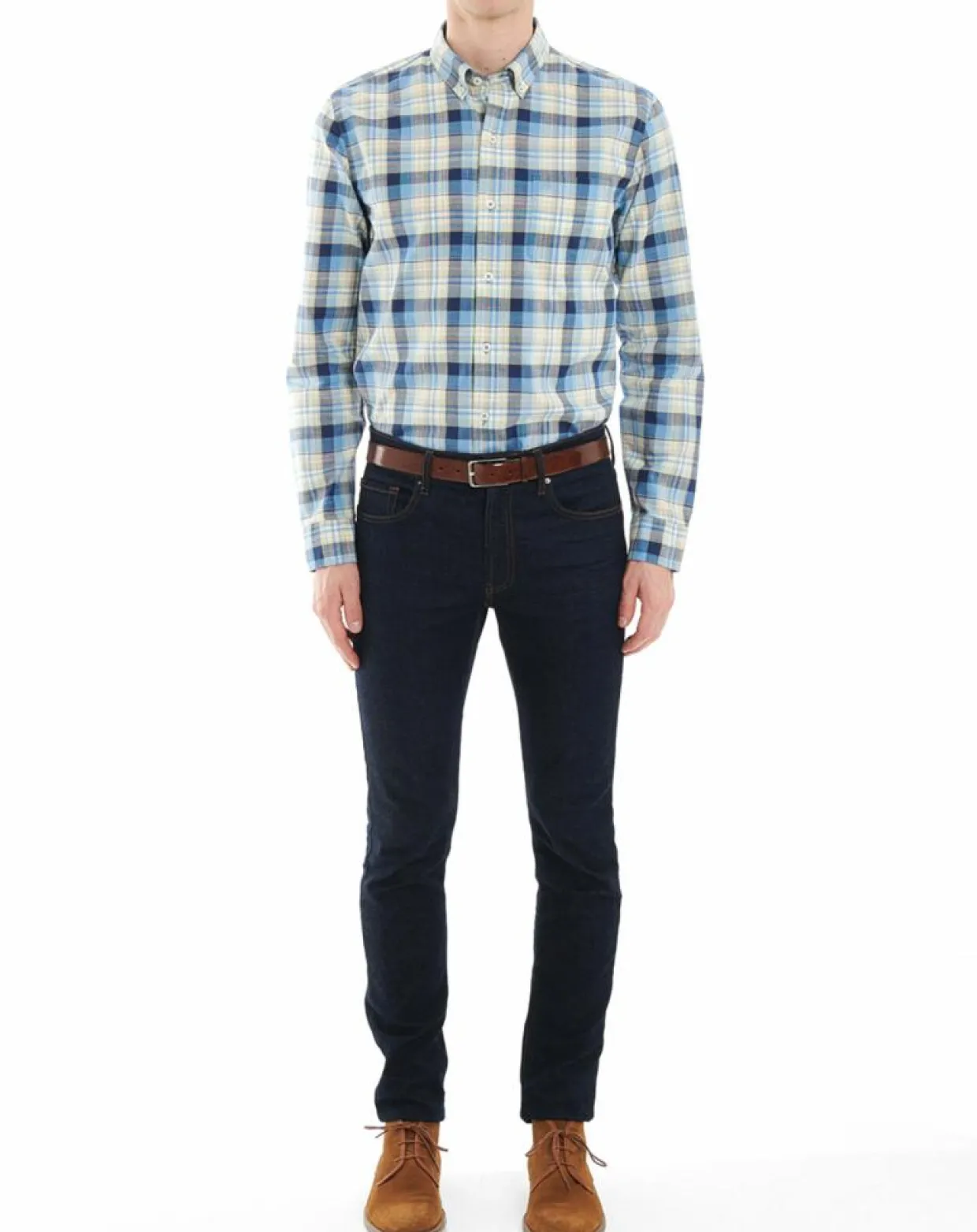 Homme Arrow Chemises^Chemise Regular Fit à carreaux beige/bleu