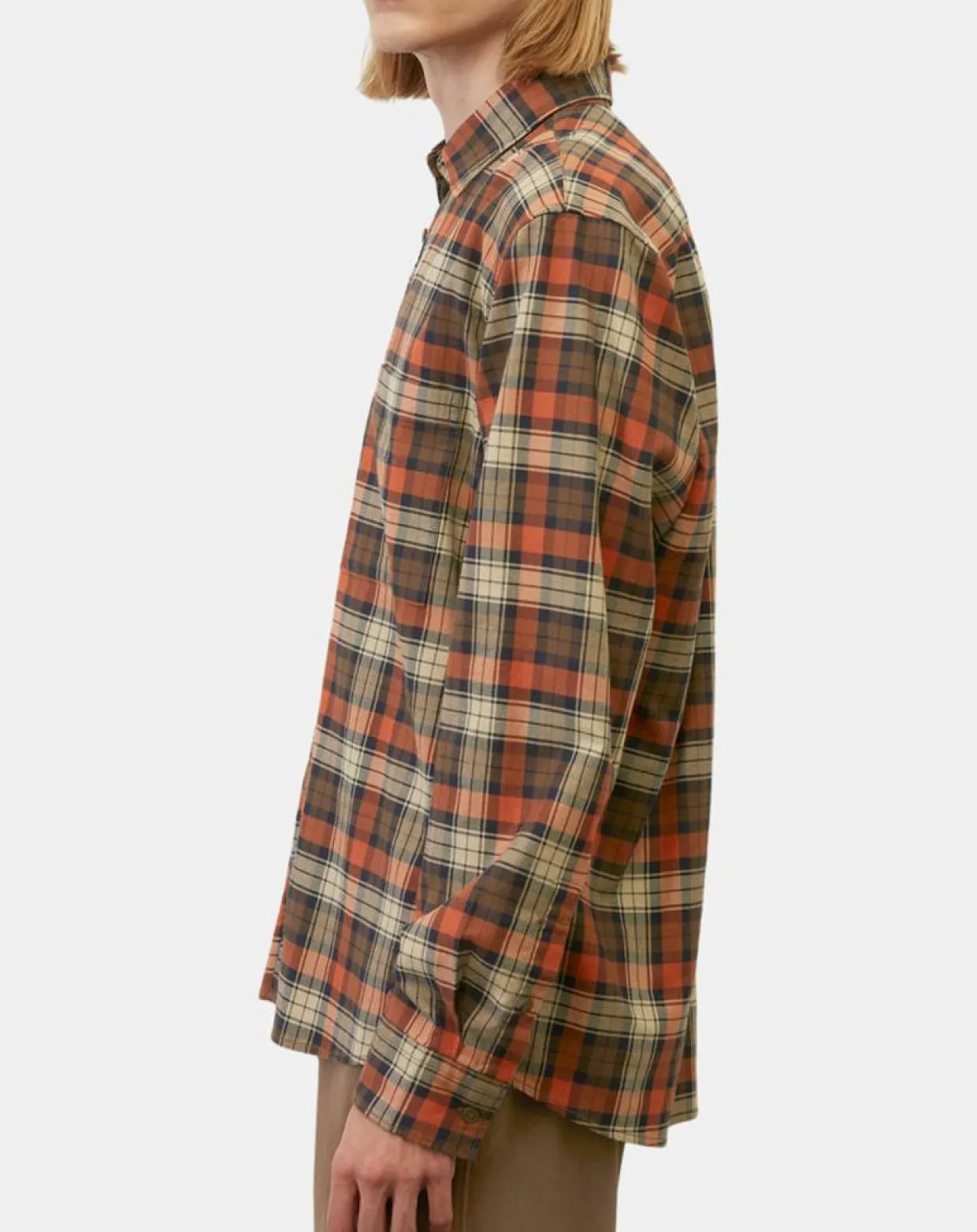 Homme Marc O'Polo Chemises^Chemise Regular Fit à carreaux orange/marron