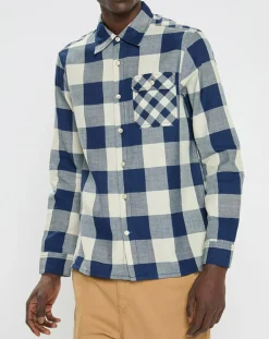 Homme Scotch & Soda Chemises^Chemise Regular Fit à carreaux bleu/écru