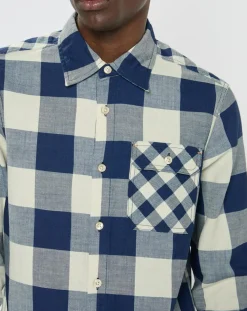 Homme Scotch & Soda Chemises^Chemise Regular Fit à carreaux bleu/écru