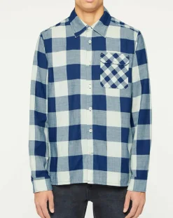 Homme Scotch & Soda Chemises^Chemise Regular Fit à carreaux bleu/écru