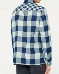 Homme Scotch & Soda Chemises^Chemise Regular Fit à carreaux bleu/écru