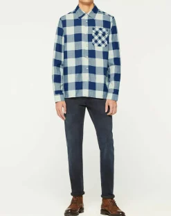 Homme Scotch & Soda Chemises^Chemise Regular Fit à carreaux bleu/écru
