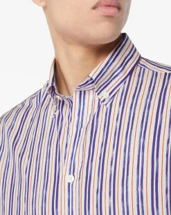 Homme Hackett London Chemises^Chemise Regular Fit à rayures bleu/rouge