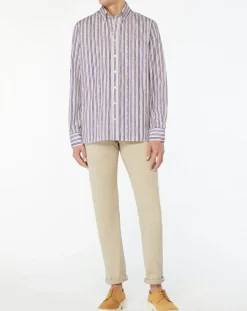 Homme Hackett London Chemises^Chemise Regular Fit à rayures bleu/rouge