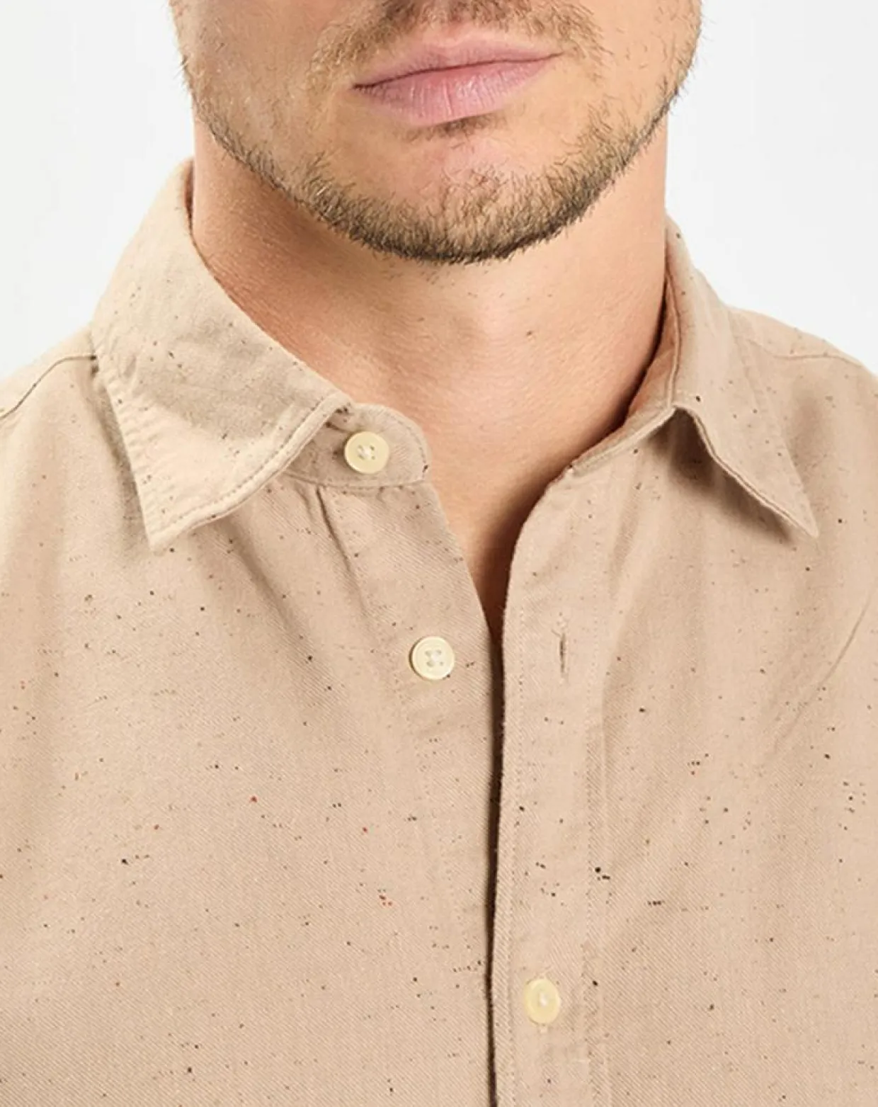 Chemise Regular Fit chinée beige-Marc O'Polo Outlet