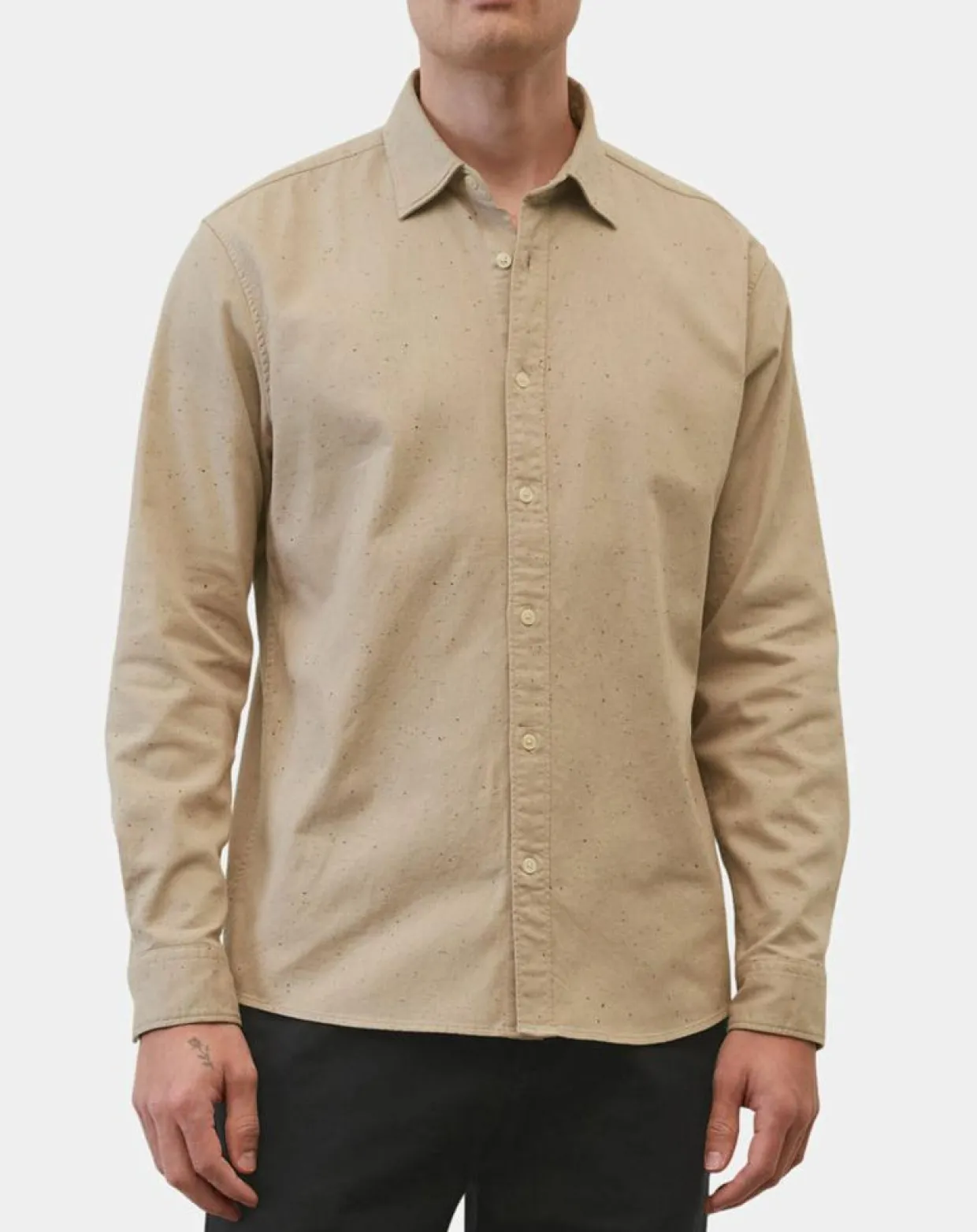 Chemise Regular Fit chinée beige-Marc O'Polo Outlet