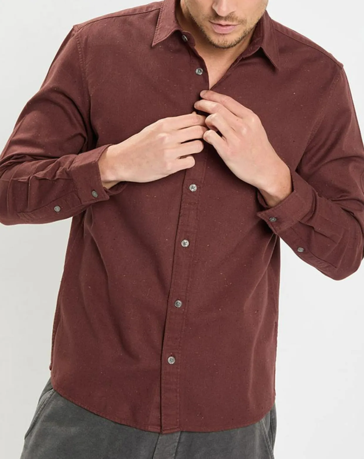 Homme Marc O'Polo Chemises^Chemise Regular Fit chinée bordeaux