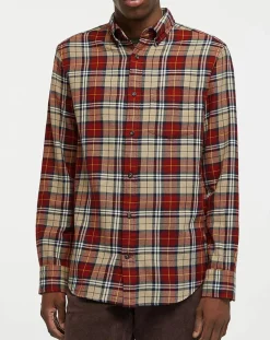 Chemise Regular Fit en Flanelle Bucheron rouge-Gant Discount