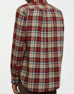 Chemise Regular Fit en Flanelle Bucheron rouge-Gant Discount