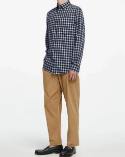 Homme Gant Chemises^Chemise Regular Fit en Flanelle Moy à carreaux bleu/gris