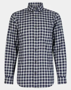 Homme Gant Chemises^Chemise Regular Fit en Flanelle Moy à carreaux bleu/gris