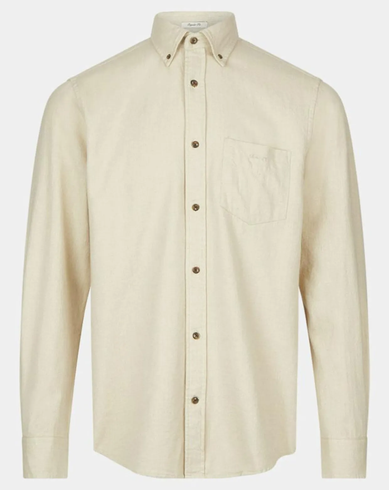 Chemise Regular Fit en Flanelle Chevron beige-Gant Hot
