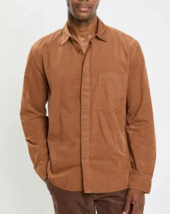 Homme Marc O'Polo Chemises^Chemise Regular Fit en Velours milleraies marron