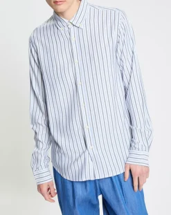 Homme Scotch & Soda Chemises^Chemise Regular Fit Fantaisie blanc/bleu