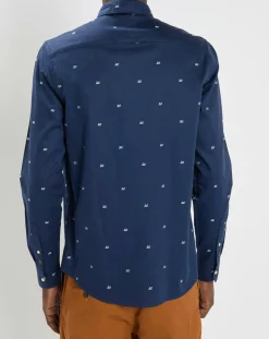 Chemise Regular Fit Pocket imprimée bleu marine-Scotch & Soda Outlet