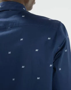Chemise Regular Fit Pocket imprimée bleu marine-Scotch & Soda Outlet