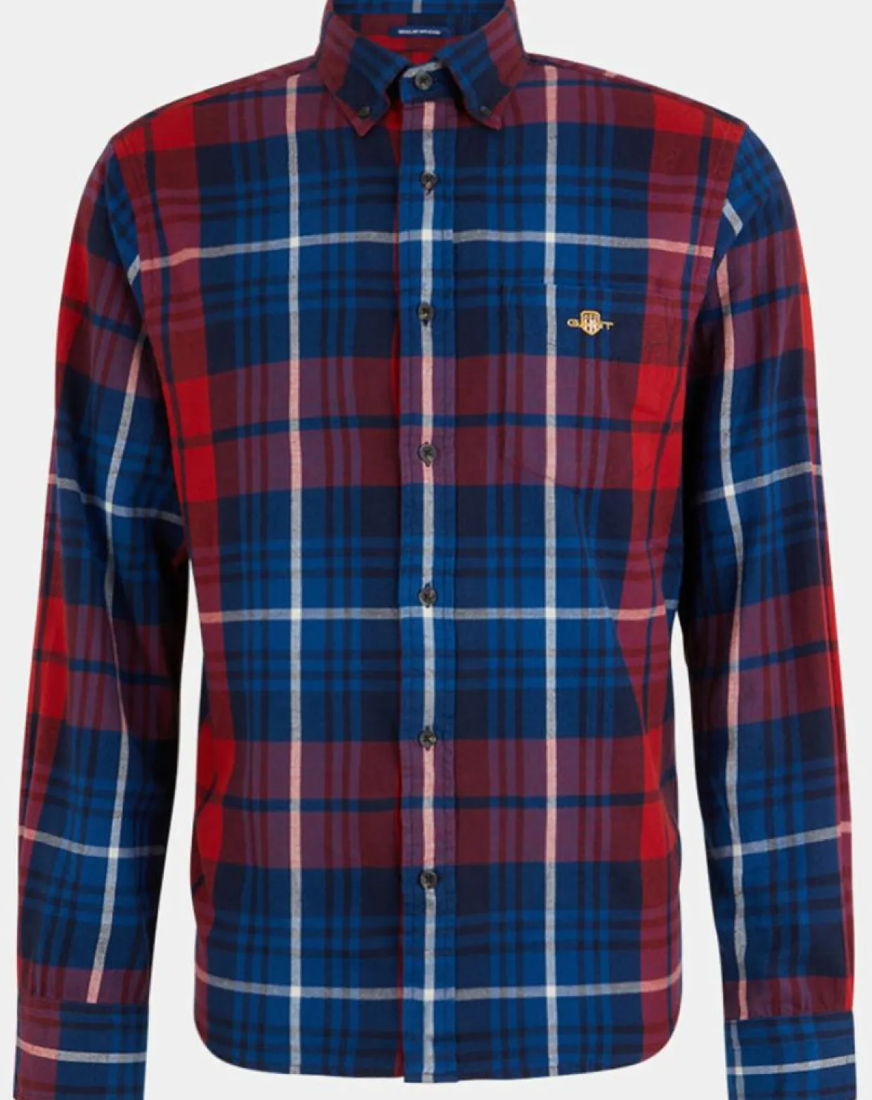 Chemise Regular Fit Tartan rouge/bleu-Gant Outlet