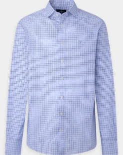 Chemise Regular Fit vichy tricolore bleue-Hackett London New