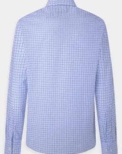 Chemise Regular Fit vichy tricolore bleue-Hackett London New