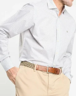 Chemise Regular Fit vichy tricolore blanc/kaki-Hackett London Hot
