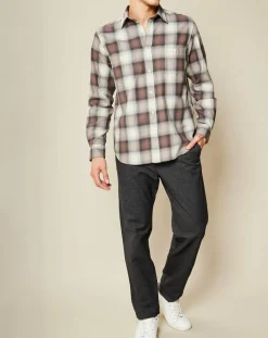Homme Hartford Chemises^Chemise Regular Pocket carreaux beige/marron