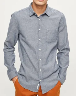 Chemise regular Stretch bleu chiné-Marc O'Polo Clearance