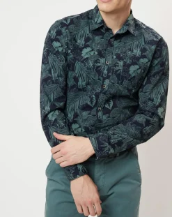 Homme Marc O'Polo Chemises^Chemise relaxed fit imprimé relaxed fit bleu/vert