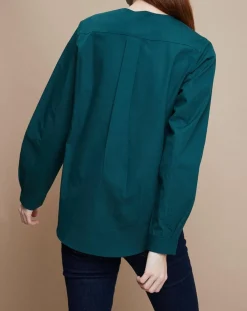 Chemise Sacha Popeline verte-Mare di Latte Sale