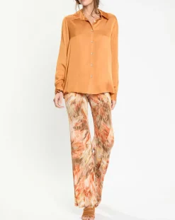 Femme Lauren Vidal Tops Et Blouses^Chemise satinée Must cannelle