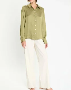 Chemise satinée Must gazon-Lauren Vidal Clearance