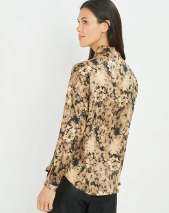 Chemise satinée Store écorce dorée-Lauren Vidal Sale