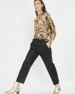 Chemise satinée Store écorce dorée-Lauren Vidal Sale