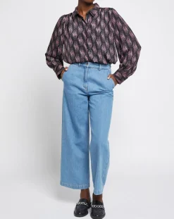 Femme An'ge Chemises^Chemise Saturne imprimé lony noir