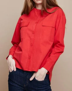 Femme Mare di Latte Chemises^Chemise Sera Popeline rouge