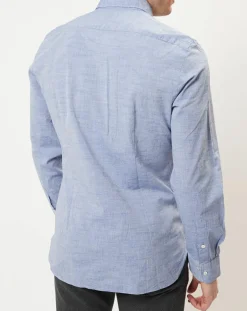 Chemise shapped fit bleu chiné-Marc O'Polo Online