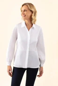 Femme Bleu Blanc Rouge Chemises^Chemise Sharlene blanc