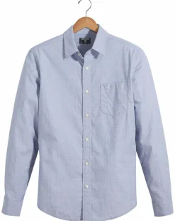 Homme Dockers Chemises^Chemise Slim Alpha Icon imprimée bleue