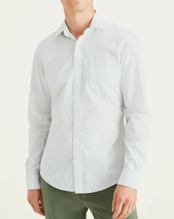 Homme Dockers Chemises^Chemise Slim Alpha Icon imprimée greige