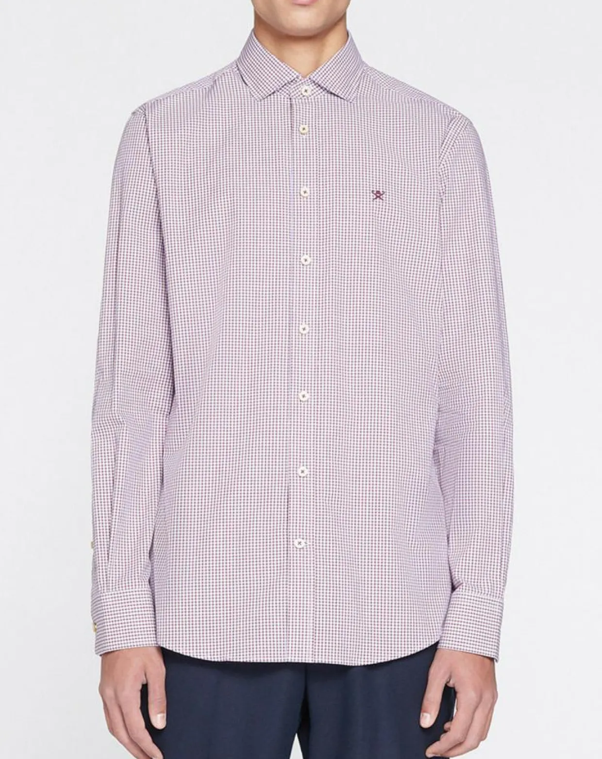 Chemise Slim Fit à carreaux rouge-Hackett London Sale