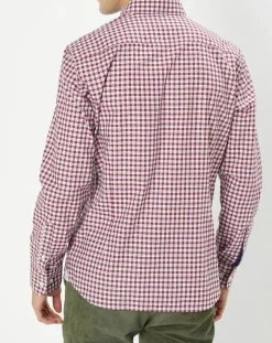 Homme Hackett London Chemises^Chemise Slim Fit à carreaux vichy rouge/blanc