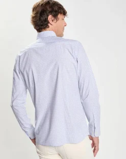 Homme Hackett London Chemises^Chemise Slim Fit à carreaux bleue