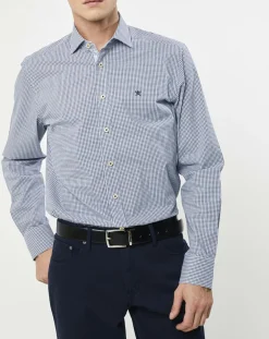 Chemise Slim Fit carreaux bleue-Hackett London New