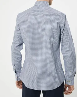 Chemise Slim Fit carreaux bleue-Hackett London New