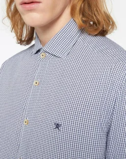 Chemise Slim Fit carreaux bleue-Hackett London New